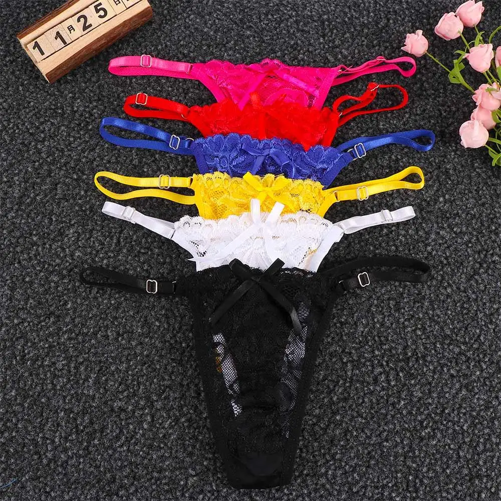 1pc Sexy Bikini T-Back Bandage Knickers Open Crotch Crotchless Women Thongs Erotic G Strings Lingerie Panties Briefs Underwear