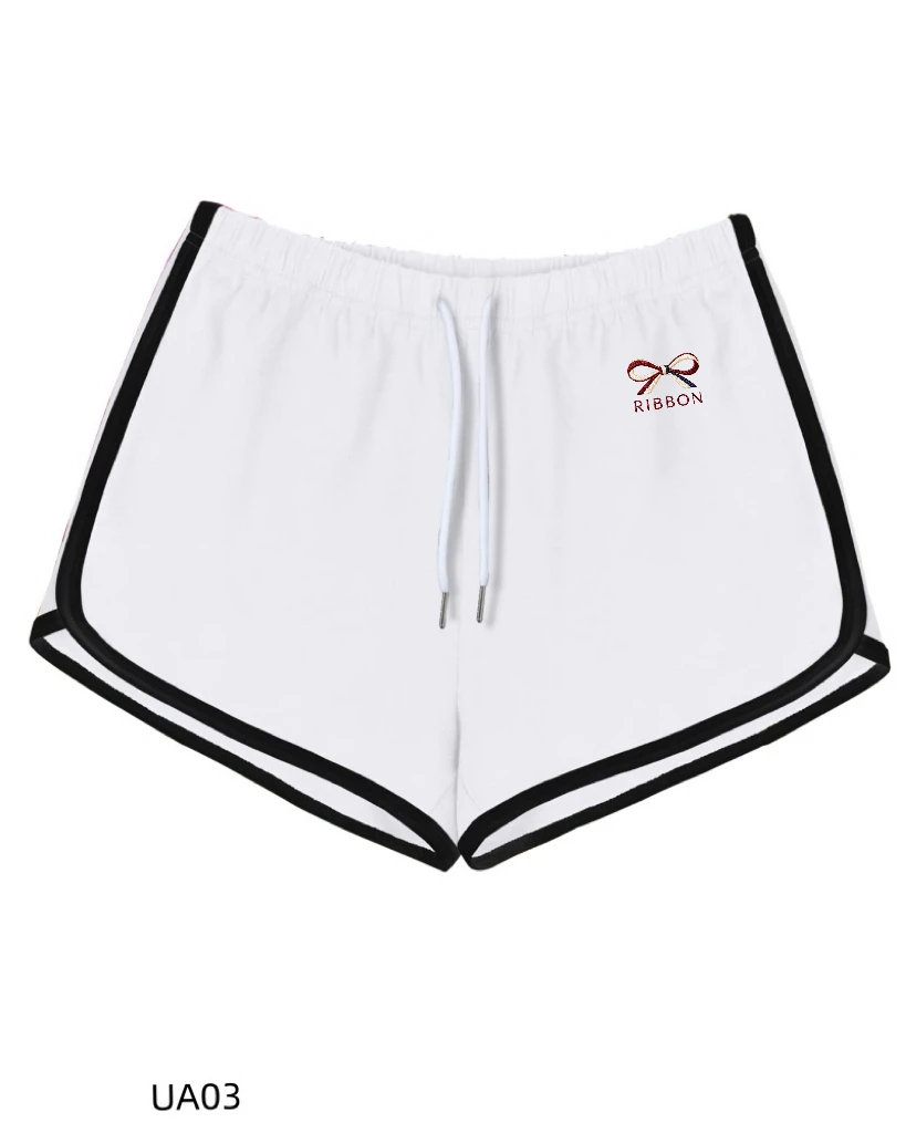 Women's Cotton Print Casual Shorts Elastic Belt Drawstring Running Casual Summer Dolphin Pants Gym Sports Casual Shorts