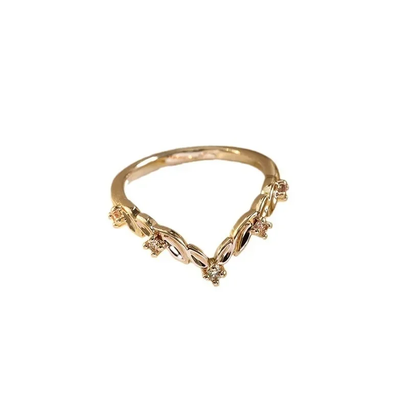 Women Simple Ring Small Fresh Copper Inset Artificial Zircon Ring Classic Personality Rings for Women Jewelry Bling Ring Men