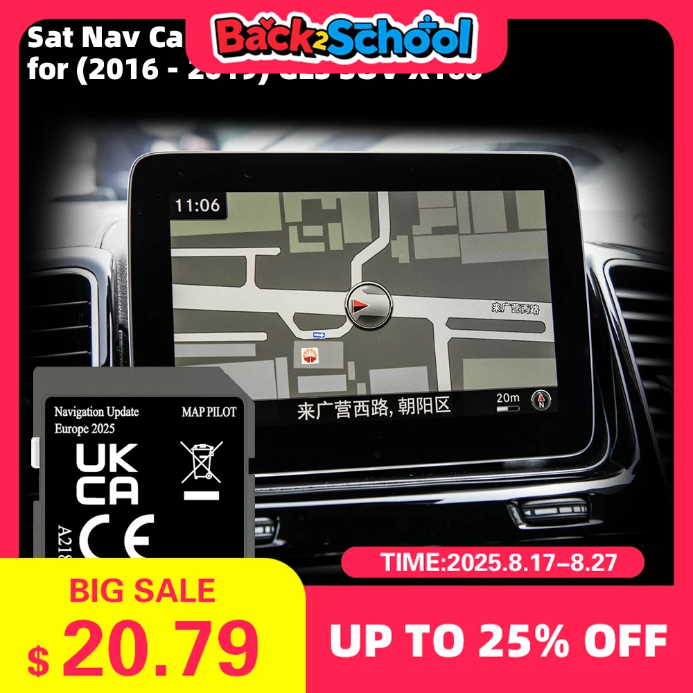 

for Mercedes GLS X166 2016-2019 Car 32GB Navigation SD Map Europe Card