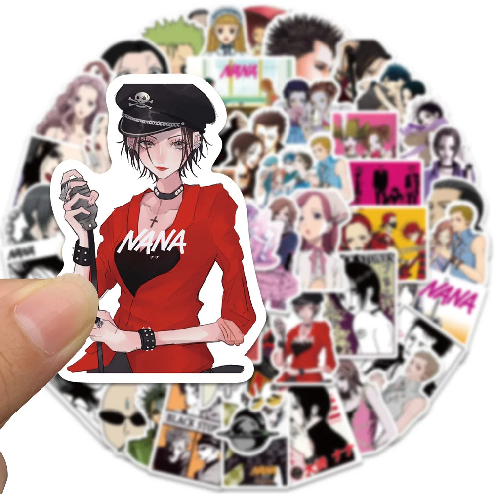 50pcs Cool Anime Nana Stickers Graffiti Decals Book Decoration Phone Laptop Stationery Cartoon Sticker Kids Children Toy Gift