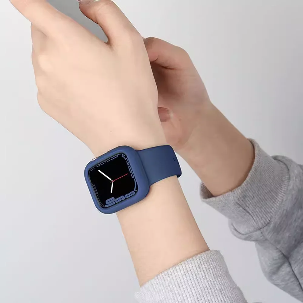 حافظة من السيليكون الناعم لساعة أبل 11 10 46 مللي متر 42 مللي متر ملحقات واقية شل الوفير iwatch سلسلة 10 11 46 مللي متر 42 مللي متر غطاء