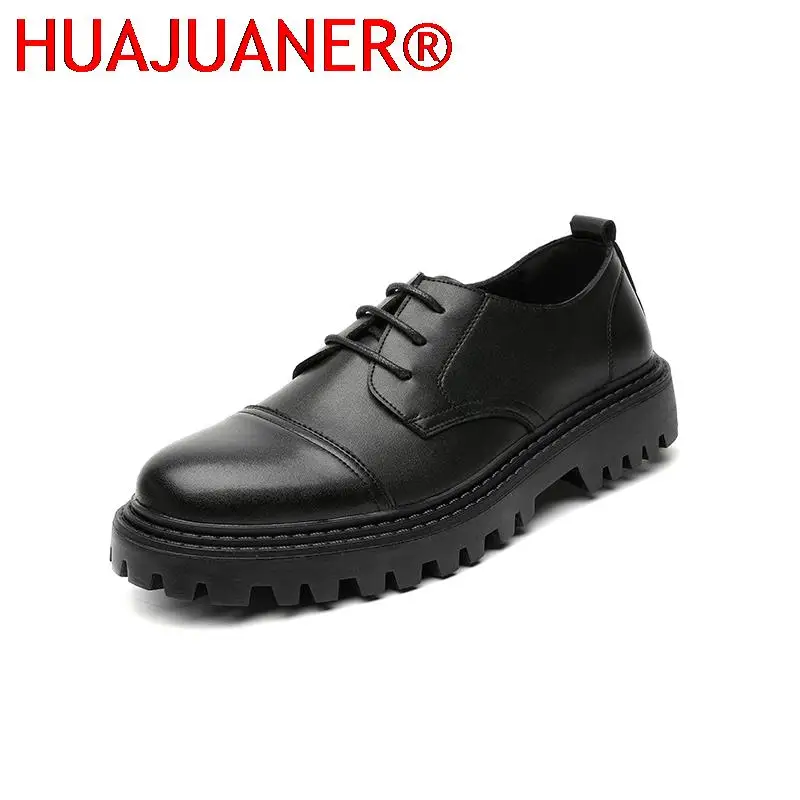 

Men's Shoes Casual Oxford Shoes For Men High Quality Spring Autumn Brand Male Lace-up Business Footwear Leather Dress Oxfords