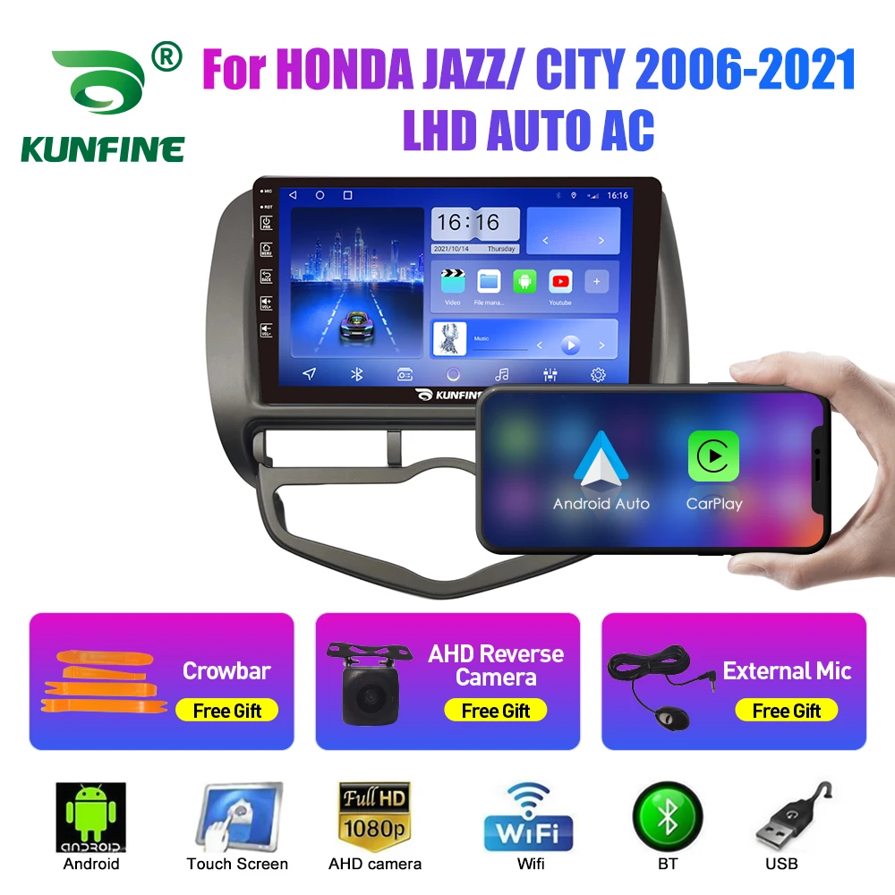 

Автомобильный радиоприемник для HONDA JAZZ/CITY 06-21 2Din Android, восьмиядерный автомобильный стерео DVD, GPS-навигатор, плеер, мультимедиа, Android, авто Carplay