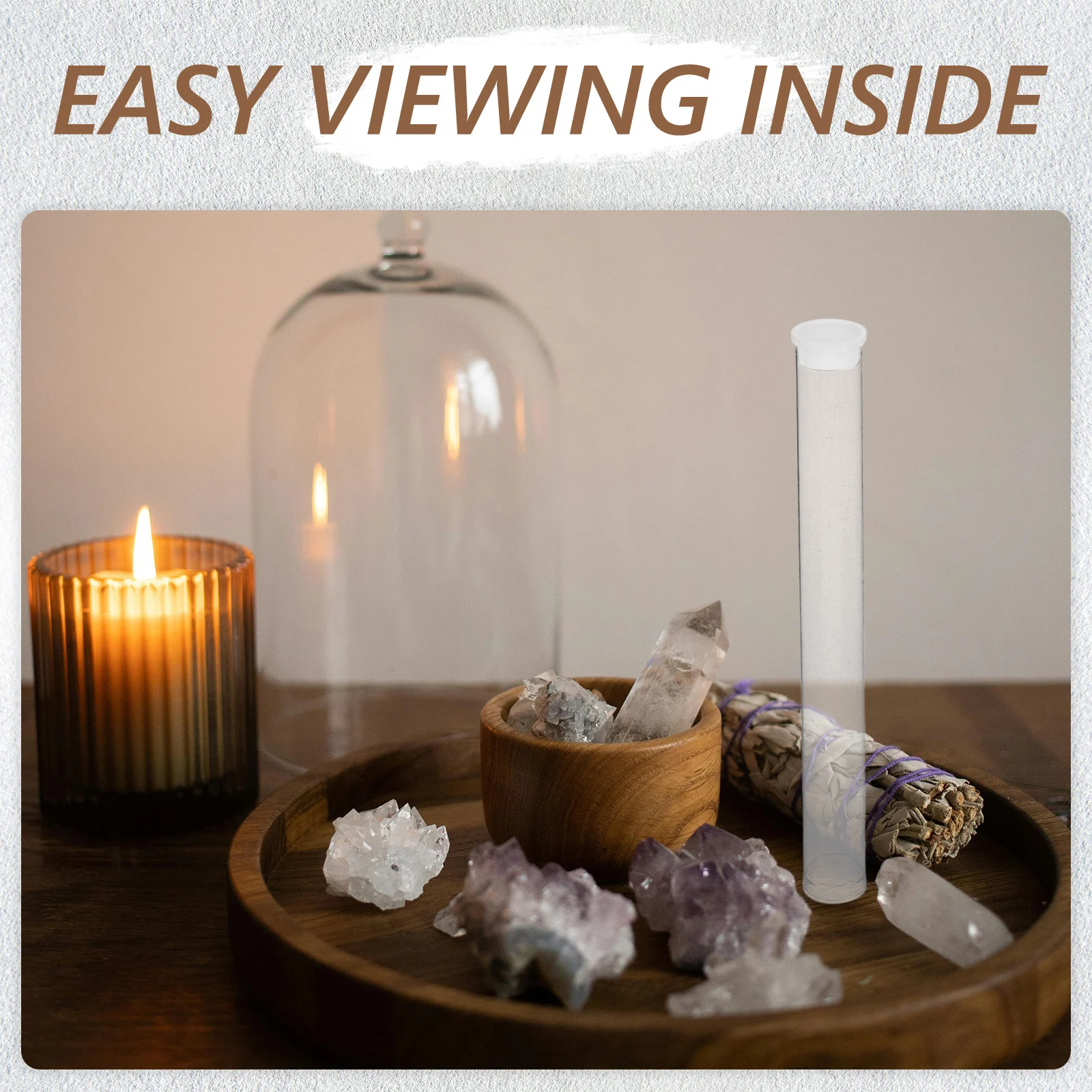 

6Pcs Incense Storage Tubes Clear Transparent Plastic Small Empty Containers for Stick Holder Aroma Meditation Relaxation