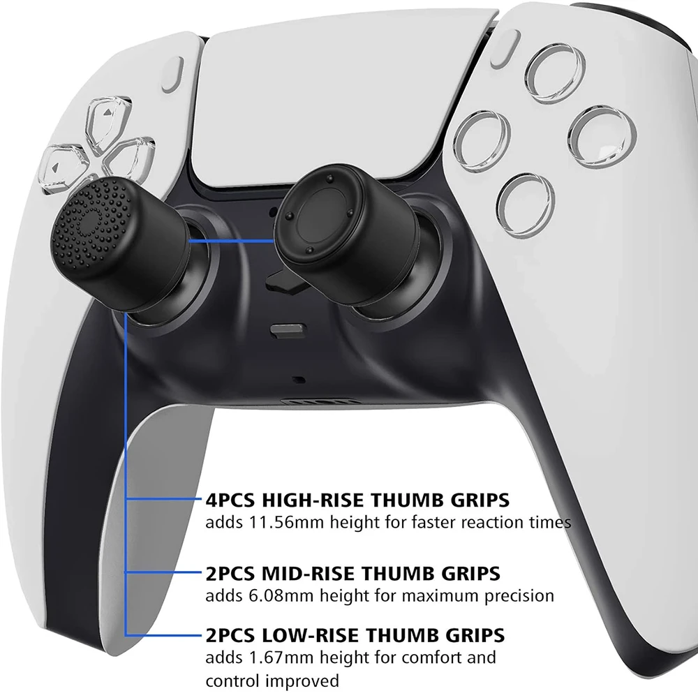 8 шт., силиконовые накладки на стики для PS5/PS4/Xbox One Elite/Nintendo Switch Pro