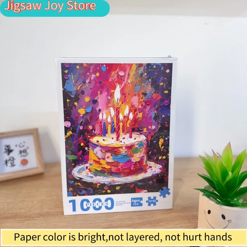 

Пазл-конструктор «Торт на день рождения» из 1000 деталей, премиум-бумага, отличная идея для подарка на День матери, день рождения, День святого Валентина