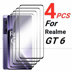 2/4PCS 3D Curved Edge Glass For Realme GT 6 Screen Protector Realme GT 6 GT6 5G Phone Tempered Glass Phone Film For Realme GT 6