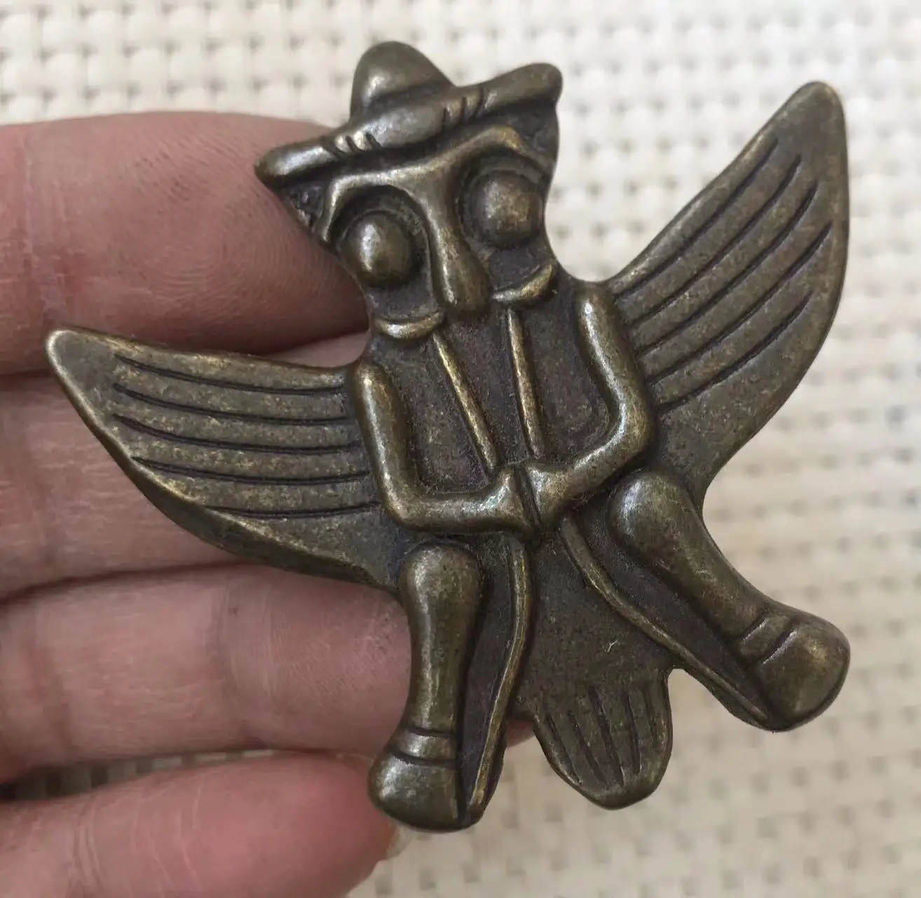 Vintage pure copper Tibetan style Sky Iron Dapeng Bird pendant pendant handle The size is shown in Figure 112