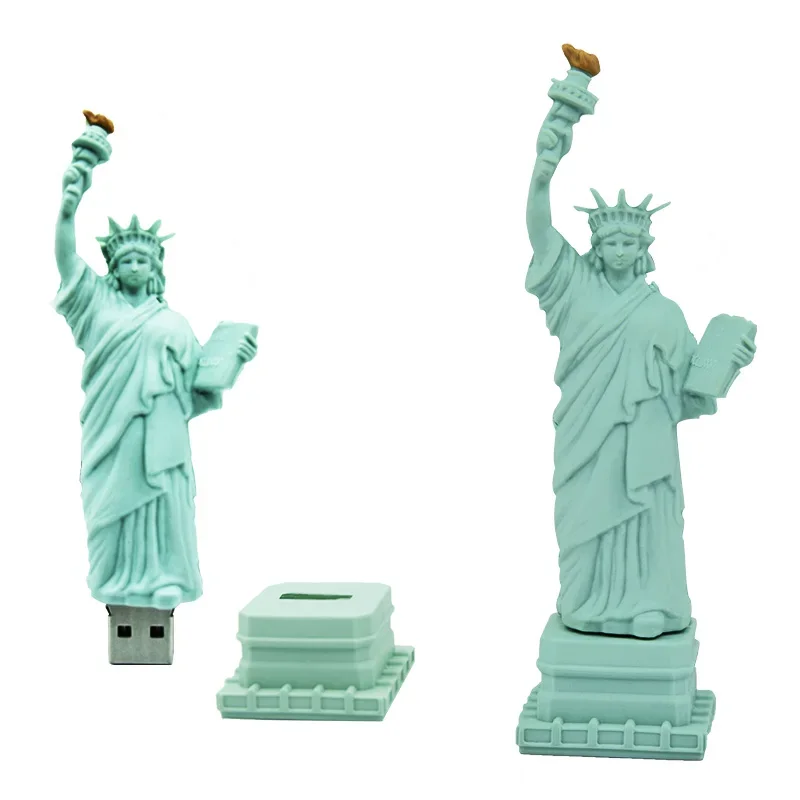 Eiffel Tower Statue of Liberty Shape Cle USB 2.0 Flash Drives  16GB 32GB 64GB 128GB Pen Drive 4G 8G Pendrive Memory Stick