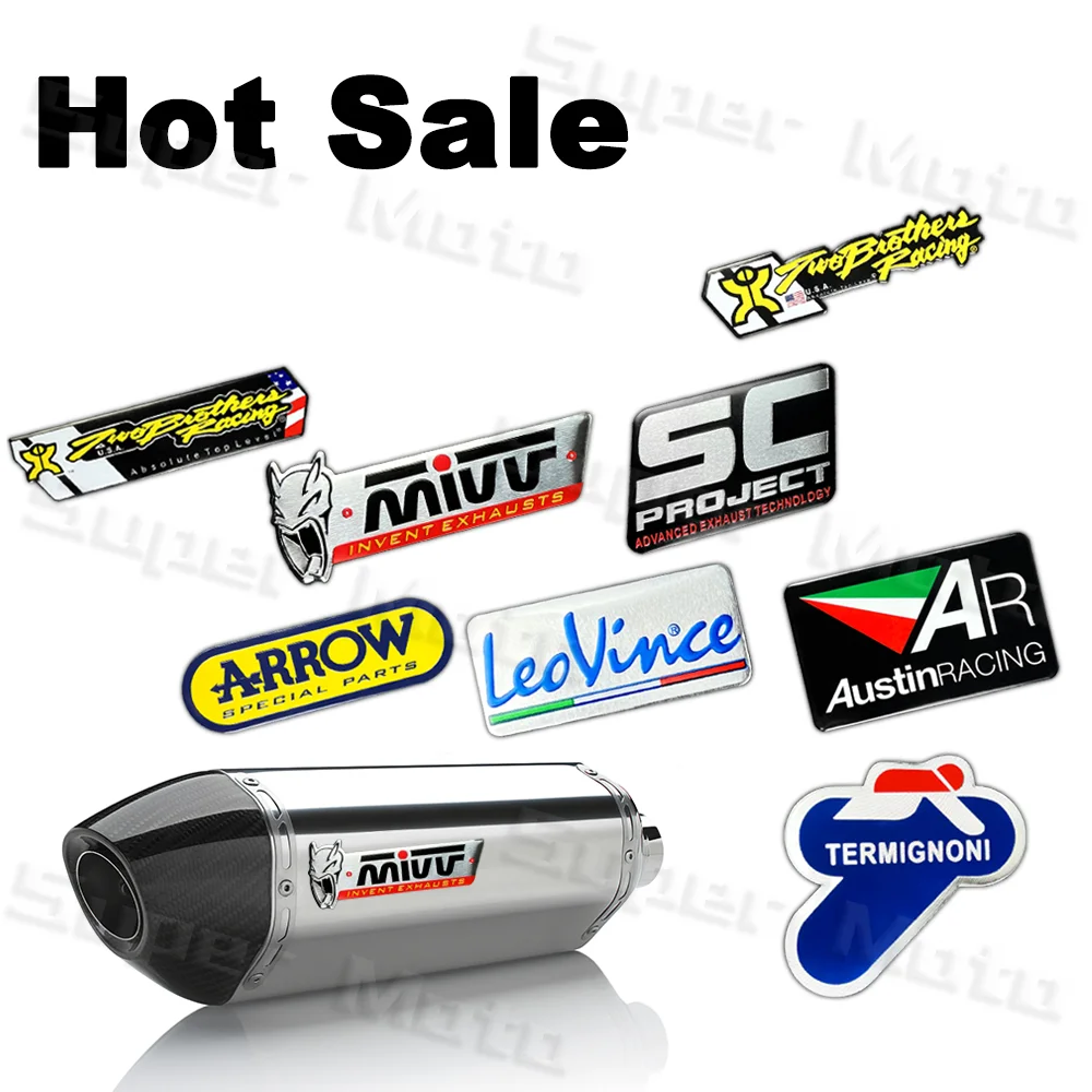 

Motorcycle Aluminum Exhaust Pipe Decal Racing Modified Parts Accessories Sticker Waterproof For KTM Honda Suzuki Two Brothers Te
