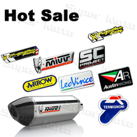Motorcycle Aluminum Exhaust Pipe Decal Racing Modified Parts Accessories Sticker Waterproof For KTM Honda Suzuki Two Brothers Te