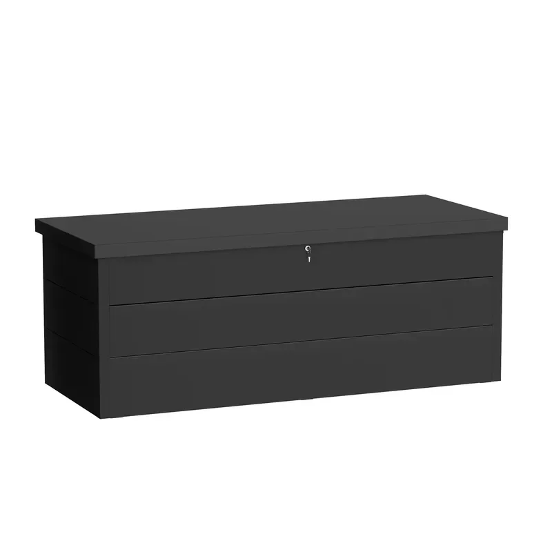 Large Galvanized Steel Outdoor Storage Shed Waterproof Garden Tool Box Eco Friendly Pad Container For Toys Mats High Capacity