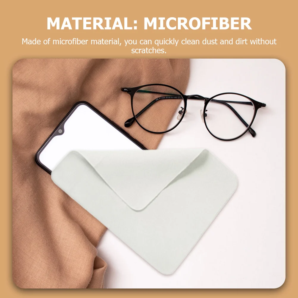 10Pcs Microfiber Glasses Wipers High Grade Fine Fibre Wipers Multi-Purpose Cleaning Cloths for Eyeglasses Glass Camera Lens Cell