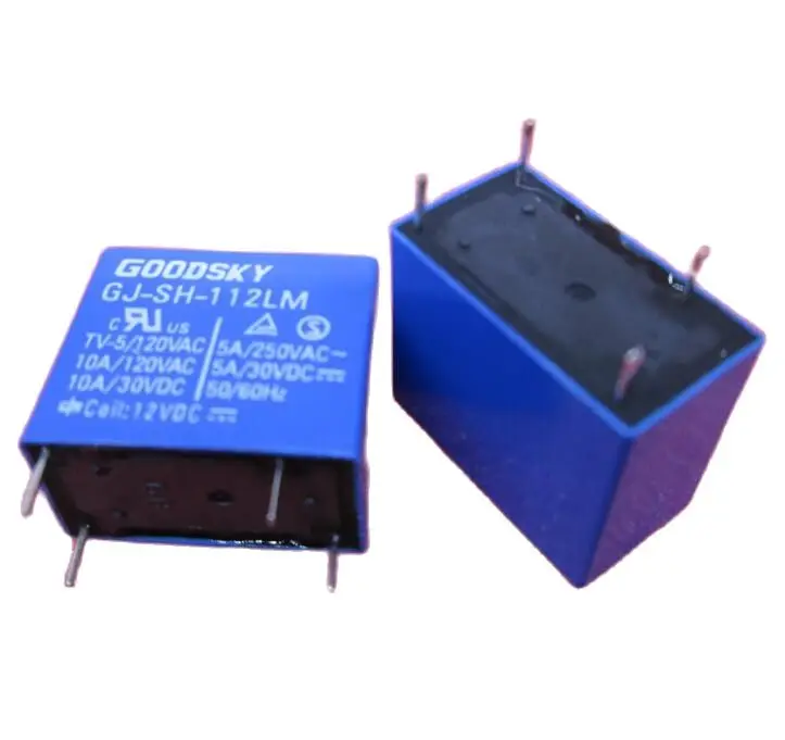 HOT NEW relay GJ-SH-112LM 12VDC GJ-SH-112LM-12VDC GJSH112LM 12vdc DC12V 12V 5A 250VAC 4pin