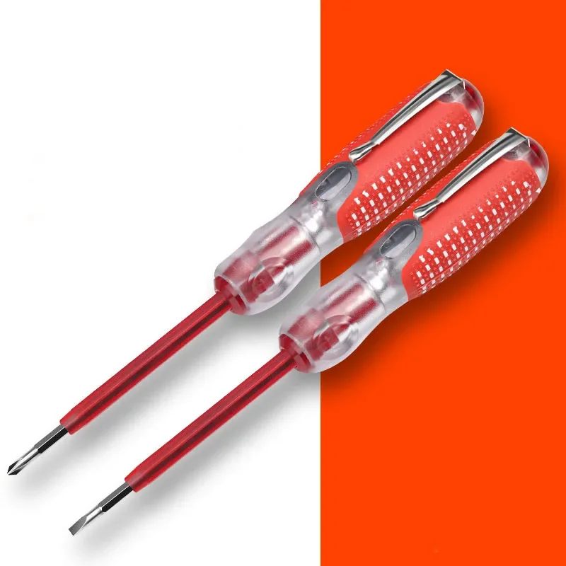 100-220V Voltage Indicator Cross & Slotted Screwdriver Electric Test Pen Tools