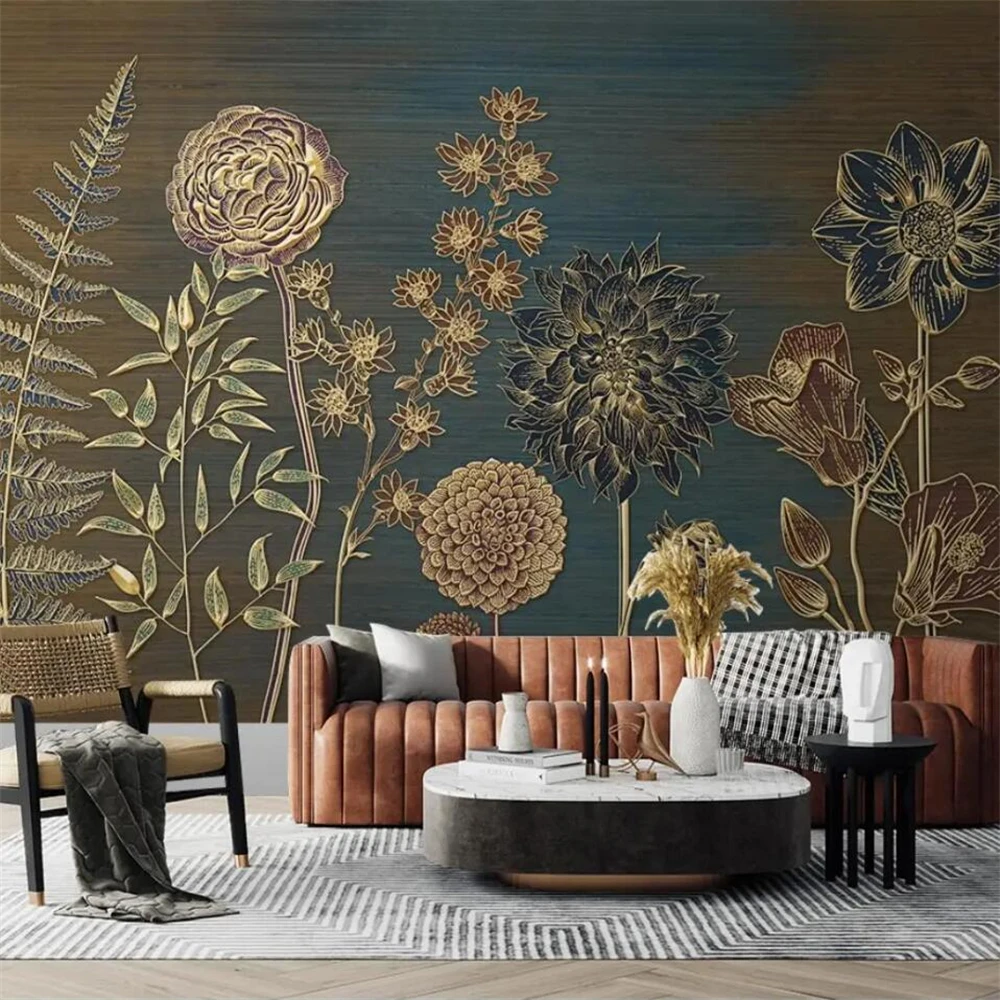 Custom plant flower Mural Wallpaper for Wall Painting Living room decoration accessories Study photo 3D wall paper Home Decor