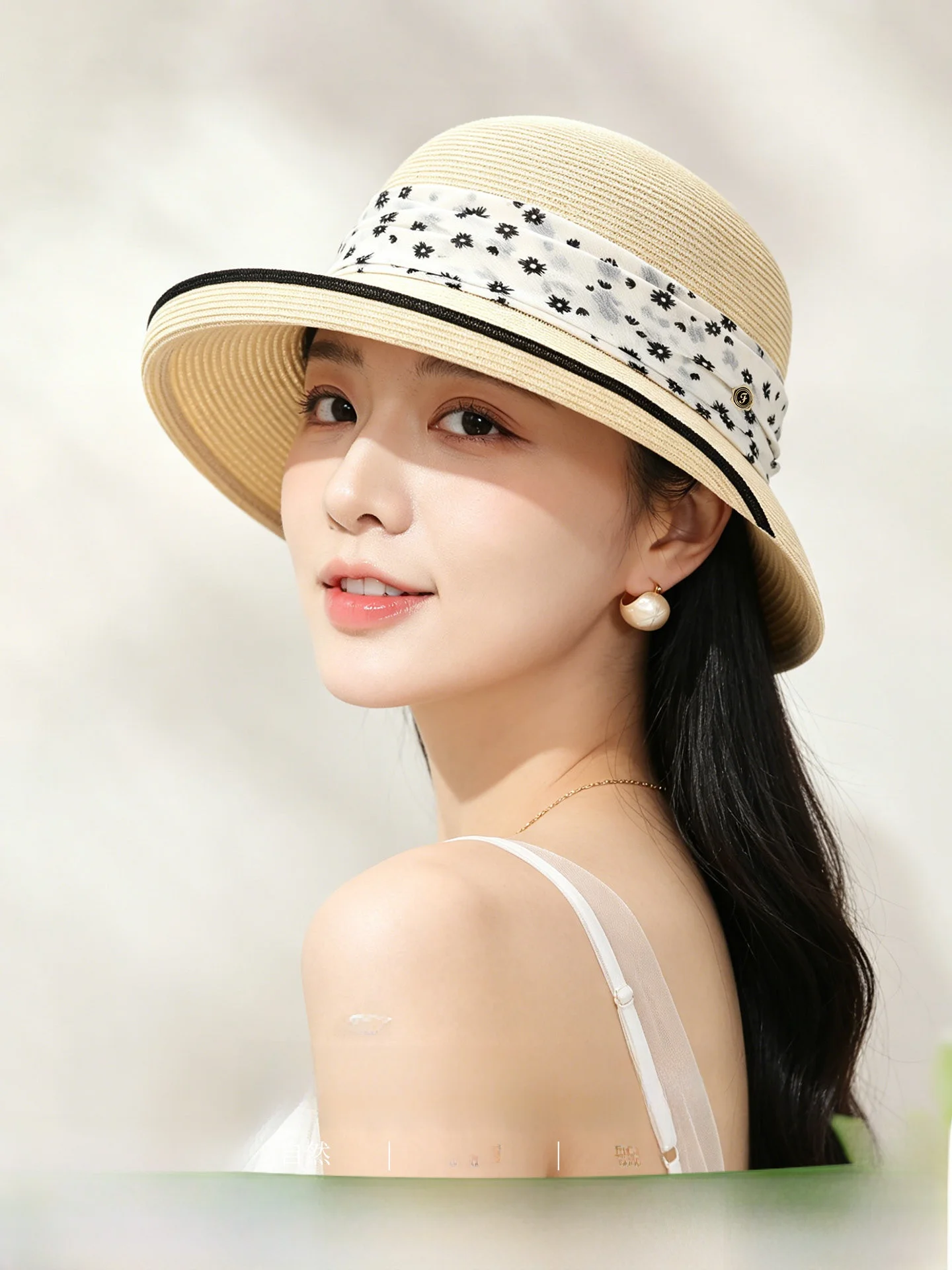 fancet-women's-straw-hat-summer-foldable-sunscreen-hat-beach-holiday-uv-protection-sun-hat-withrolled-edges-breathable-lightw