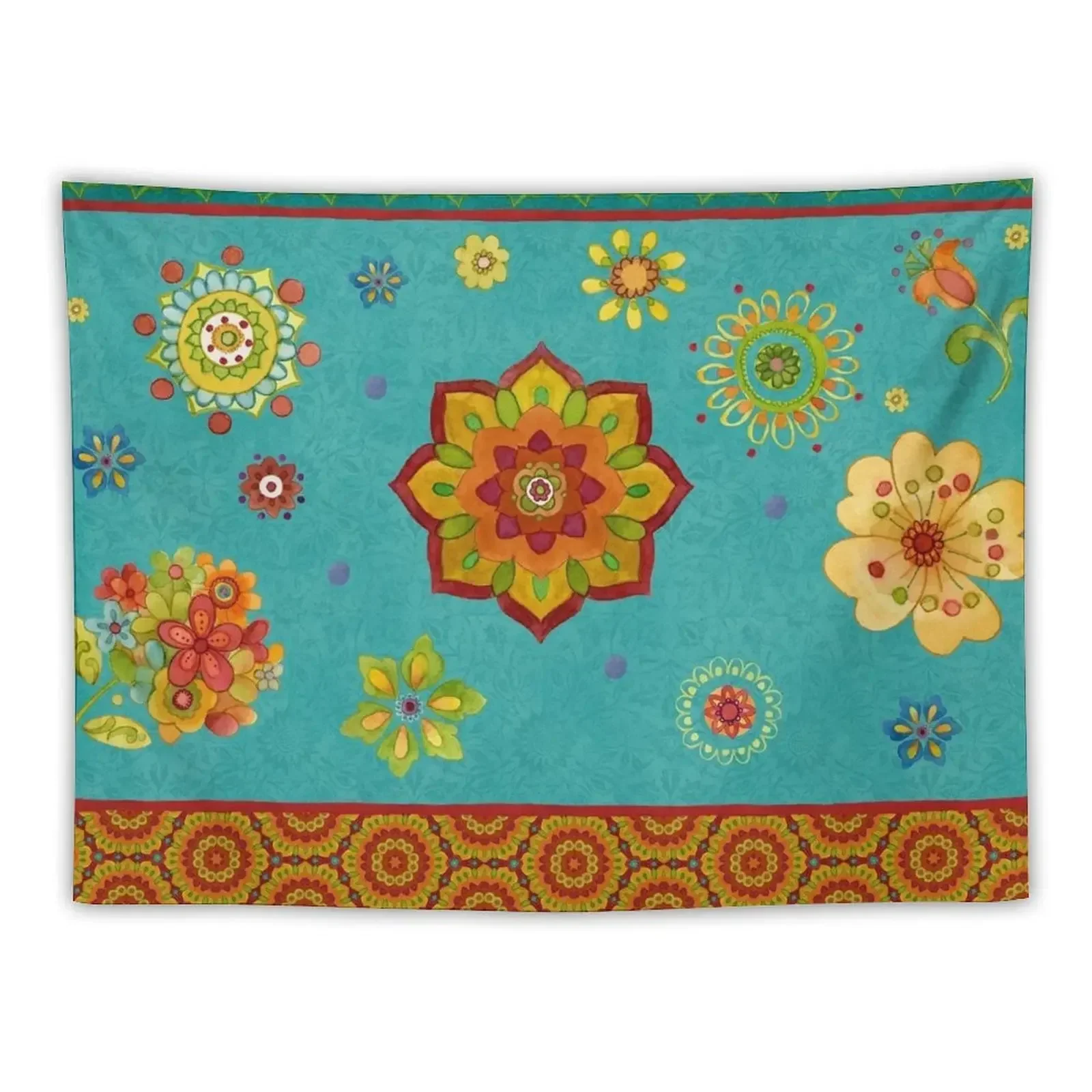 

Tunisian Sunset floral geometric Tapestry Funny Decorative Paintings Tapestry