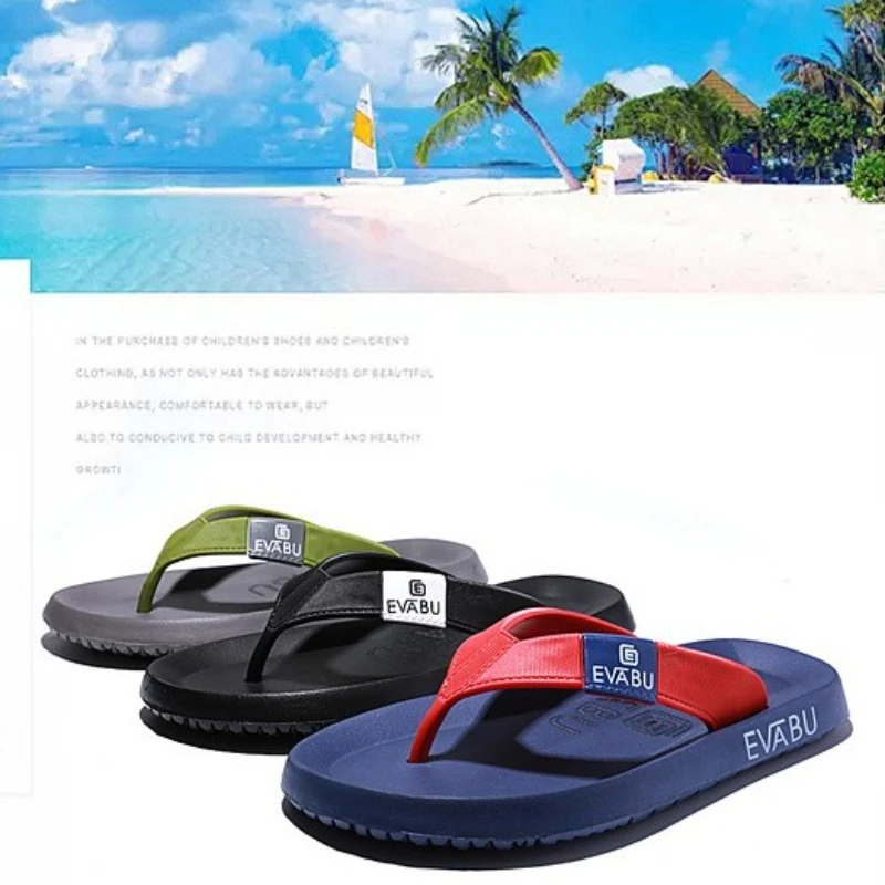 

Men's Beach Flip Flops Holiday Slippers Breathable Soft-soled Flip Flops Concise Sandals Luxury Men Shoes Outdoor Indoor Slides