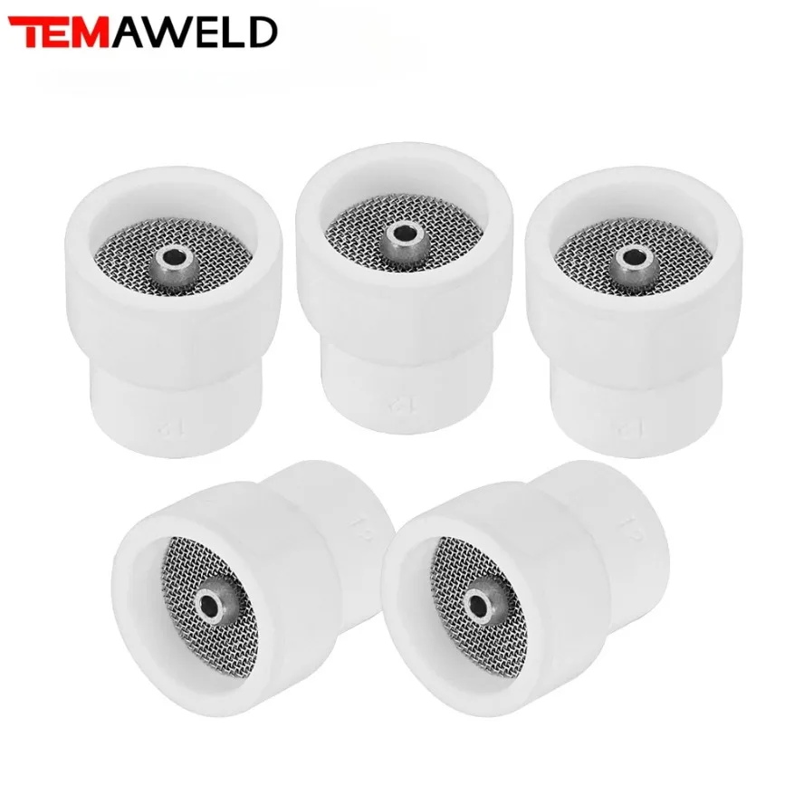 5Pcs  12# White Ceramic Nozzle Alumina Cup For WP9/20/17/18/26 Tig Welding Torch #12 Ceramic White TIG Welding Cup