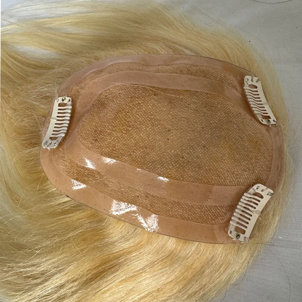 Clip Haar teile für Frauen 4x6 Zoll Größe Basis 12 Zoll Haar deckel für Frauen echtes menschliches Haar kein Pony Top Haar teile gemischte Farbe