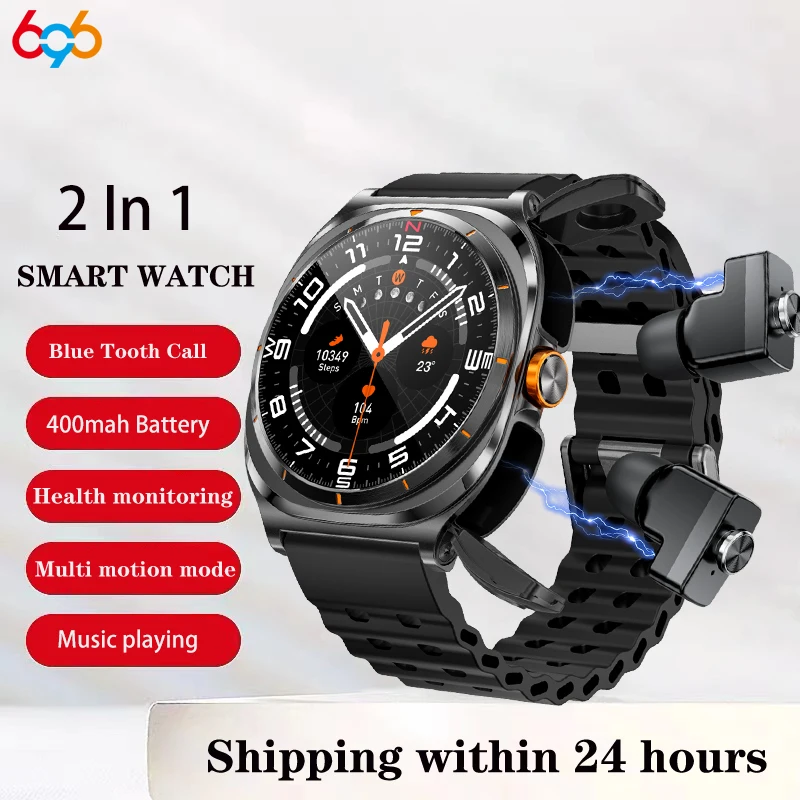 

696 Watches TWS Wireless Earphones 2-in-1 Smart Watch Blue Tooth Call 100+ Sport Modes Outdoor Run Health Smartwatch Men Women