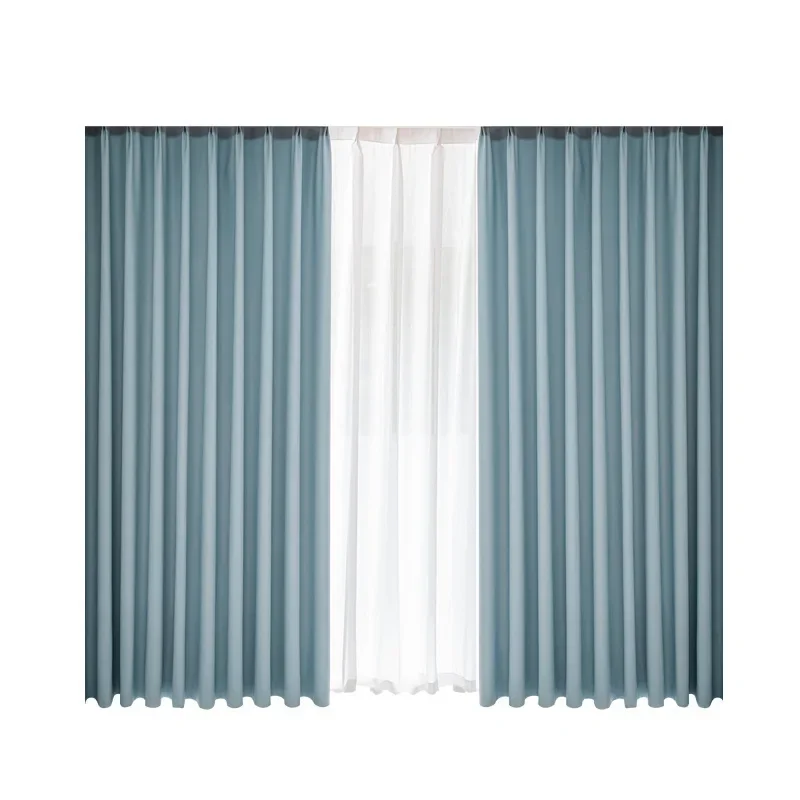 PP1178Thickened double-sided texture pattern living room bedroom bay window curtains