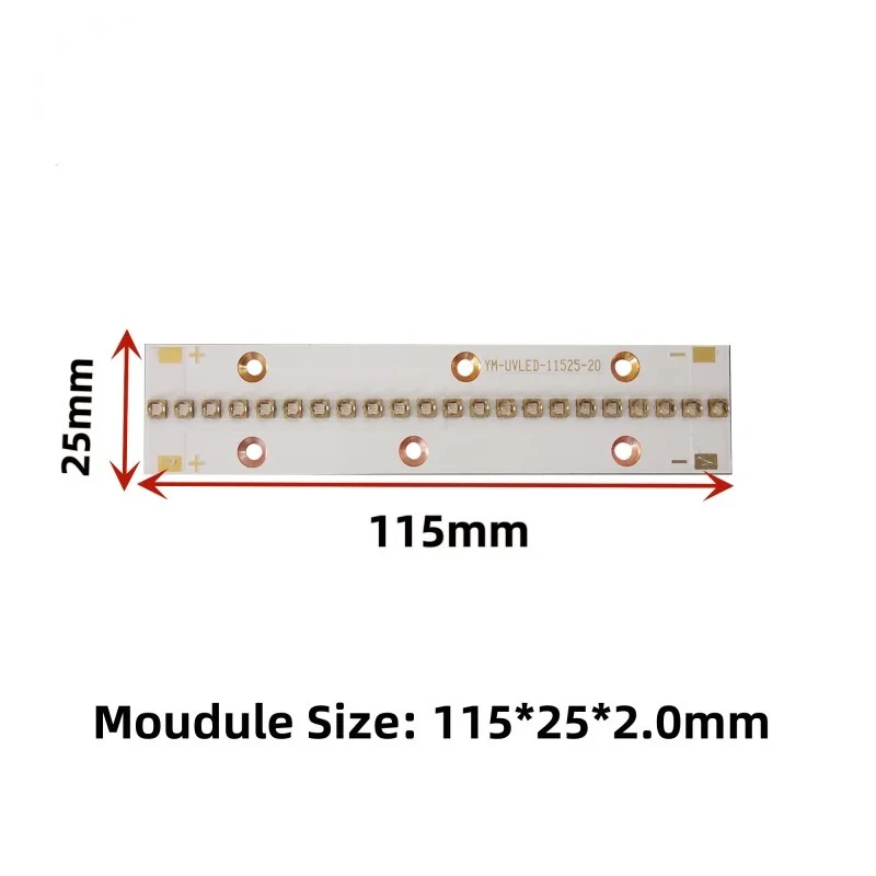 60W 66W UV LED Module 365nm 385nm 395nm UV 405nm Drying Offset Ink Printing Ultraviolet Curing Light Source