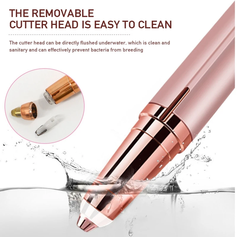 1PCS Electric Eyebrow Trimmer Security Hair Removal Eye Brow Epilator Mini Shaper Shaver Painless Hair Removal Beauty Trimmer