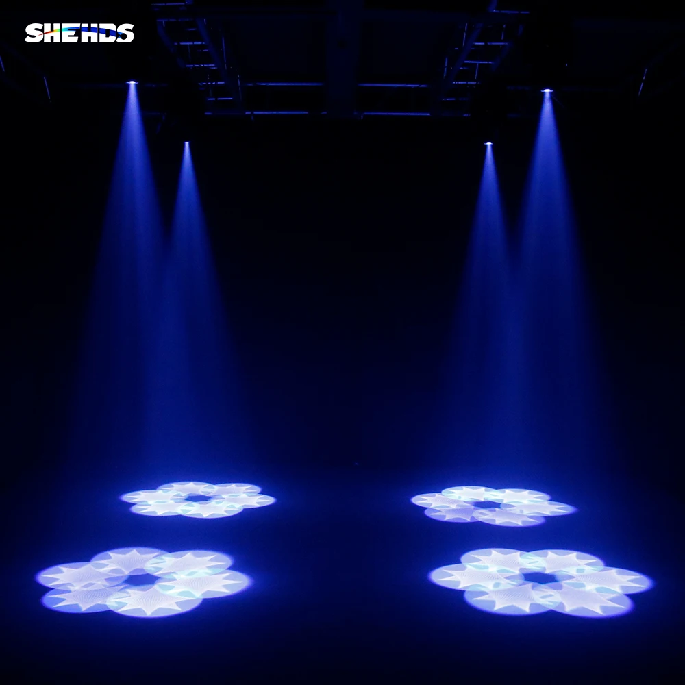 SHEHDS-Luz LED de cabeza móvil 3 en 1 para escenario, lámpara giratoria de 160W para DJ, discoteca, fiesta de boda, efecto de luz profesional, 2