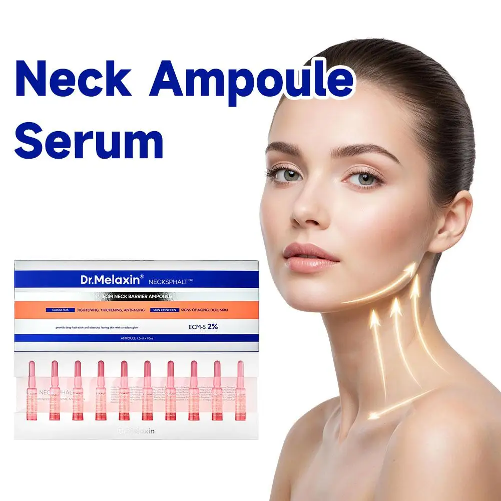 

Dr.Melanin Neck Ampoule 1.5ml*10 – Ectoin-2% Formula, Tightens & Thickens Neck Skin, Brightens Dullness, Alcohol-Free