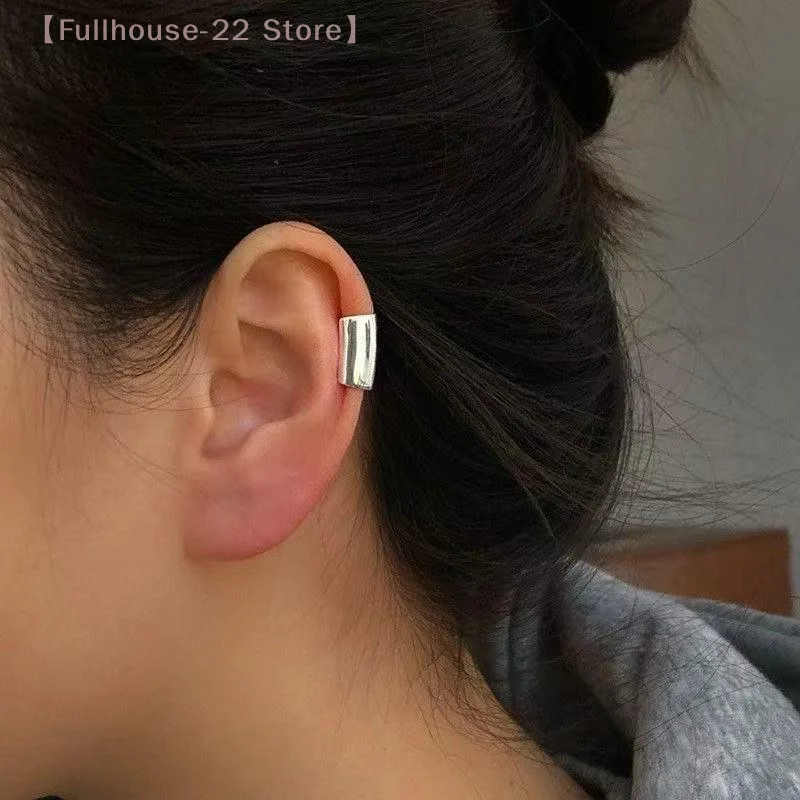 【MAX-22】2 uds pendientes de Clip de estilo Punk aleación geométrica Simple Piercing Clip de oreja libre para uso diario regalo de joyería