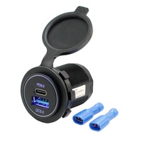 Install Usb Port In Car Fast Charging Usb C Pd 12V 2 Ports Qc 3.0 And Type C Pd Dc 12V-24V Dual Usb Power Socket Outlet