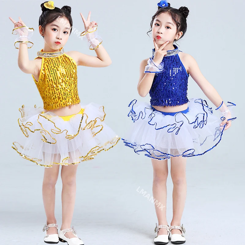 

Children's modern dance performance costumes for Children's Day, kindergarten jazz performance costumes, girls' dance costumes