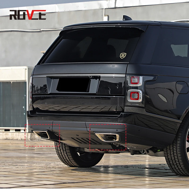 ROVCE Car Exhaust Pipe Tail Throat For Land Rover Range Rover Vogue L405 SVA 2018-2022 Exhaust Pipe Accessories