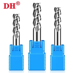 Hrc55 3 Blade Milling Cutter Alloy Coating Tungsten Steel Tools By Aluminum CNC Maching Endmills Milling Cutter Woodding Cutter