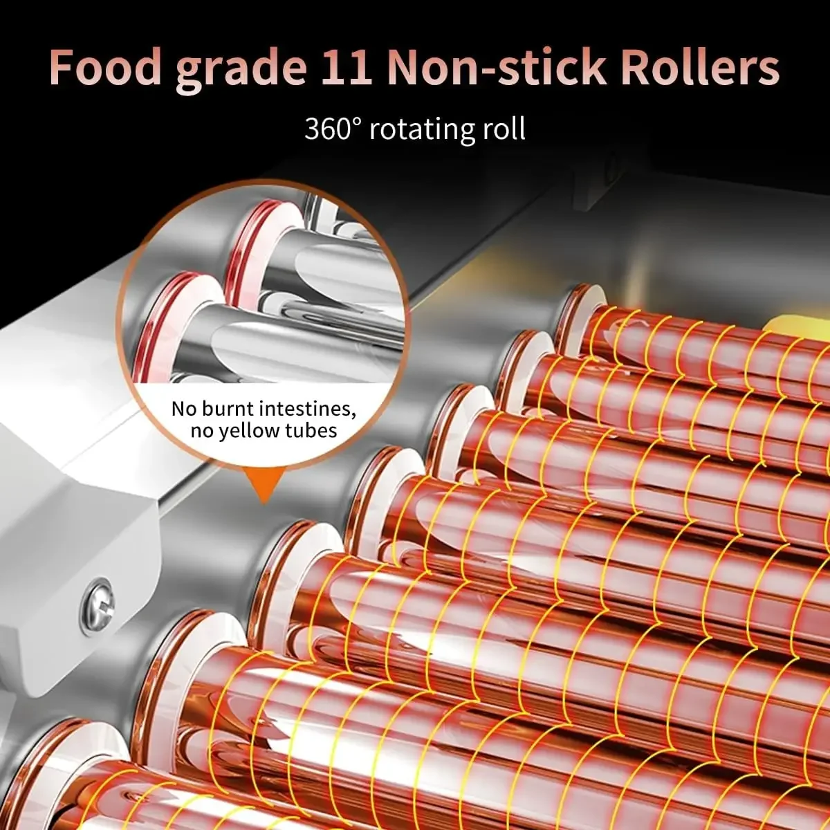Commercial Hot Dog Rollers,11 ลูกกลิ้ง 30 Hotdog Roller Grill,สแตนเลสสตีลสุนัขร้อนเครื่องฝุ่น,สุนัขร้อน Roller Mach