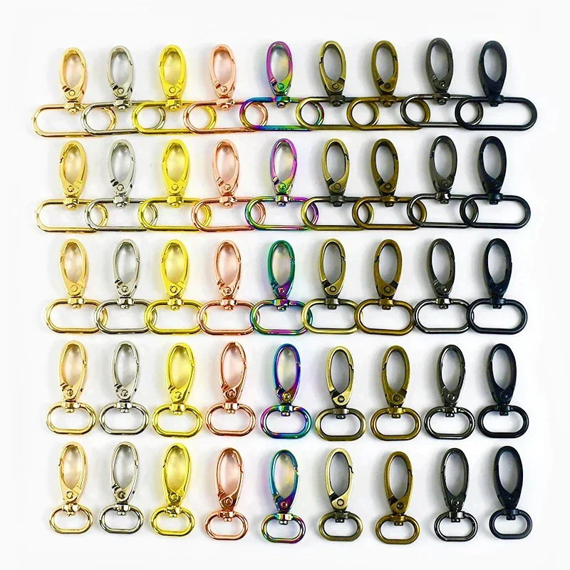 

10/20Pcs 14/16/20/25/32/38mm Metal Buckles Bag Strap Lobster Clasp Collar Carabiner Snap Hook KeyChain Clamp Sewing Accessories