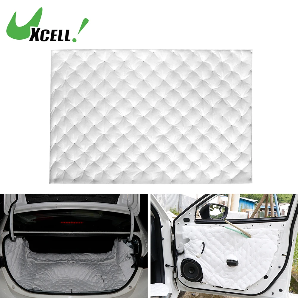 Uxcell 50x80cm Car Audio Stereo Sound Acoustic Noise Absorbing Dampening Foam 10mm Thick Sound Deadening Sheet White