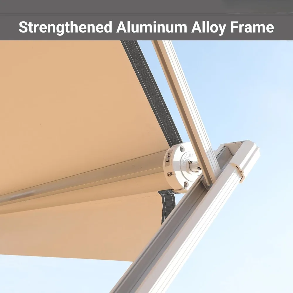 Manual RV Awning Complete Kit Retractable Camper Awning for RV or Trailers RV Rollfor Camper or 5th Wheel, Out Awning