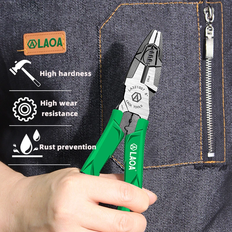 LAOA Professionelle Multifunktions-Drahtzange aus Chrom-Vanadium-Stahl, Spitzzange und Diagonalzange für die Elektroindustrie – Detail 18