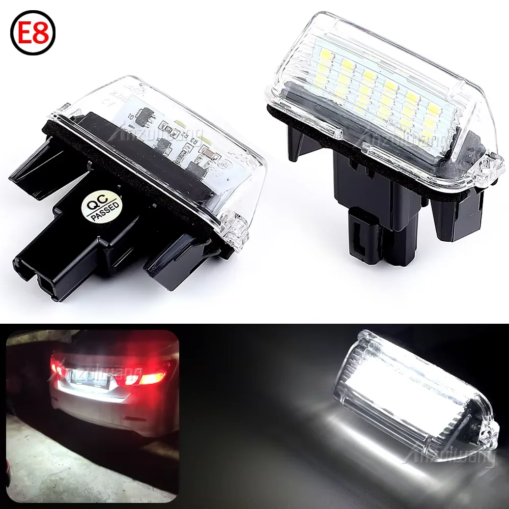 For Toyota Corolla Camry Auris Prius Vios Yaris EZ Proace Esquire 2PCS CANbus White Led Licence Number Plate LED Lamp Light