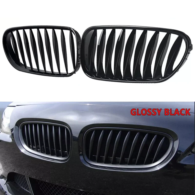 

2 шт. автомобильный передний бампер, решетка для почек, капот, гоночные грили, глянцевый черный для BMW Z4 E85 E86 Coupe 2003 2004 2005 2006 2007 2008