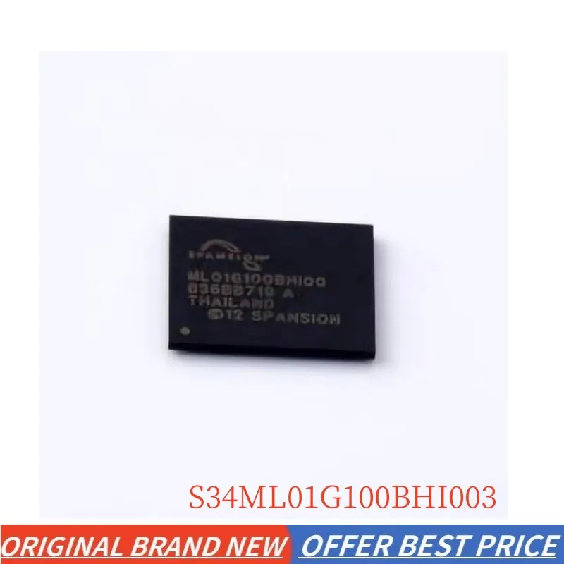 

Brand New S34ML01G100BHI003 S34ML01G100BHI000 ML01G100BHI00 ML01G100BH100 BGA-63 1Gbit NAND Flash Memory chip