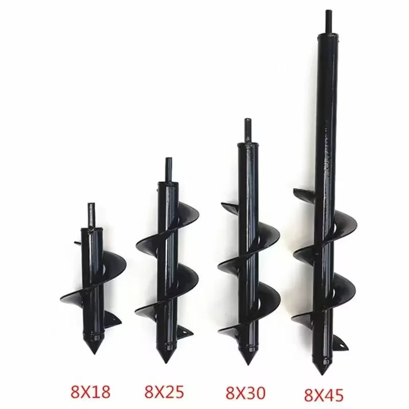 5PCS Garden Auger Drill Bit for Planting 3-8 inch Spiral Soil Digger Bulb Planter for Seedlings Flowers with Hex Shank