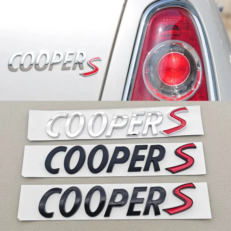 Car Letters Logo Cooper S Coopers Emblem Rear Trunk Badge Stickers Decal For MINI JCW R53 R52 R56 F57 F55 F56 Accessories