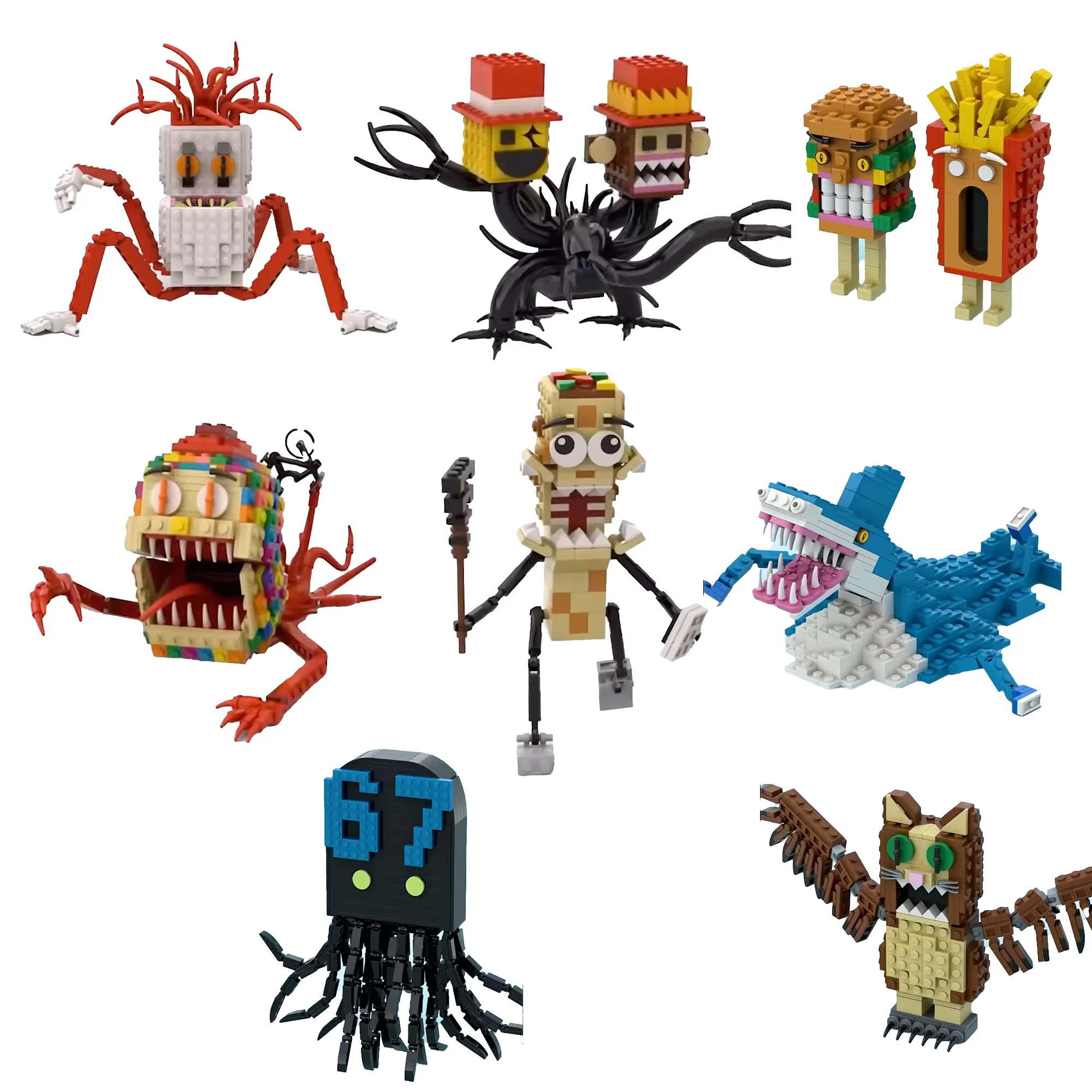 Ensemble de blocs de construction de personnages de jeu d'horreur, jouets en briques de figurines de monstres pour enfants et Fans, cadeaux de collection uniques, nouvelle collection