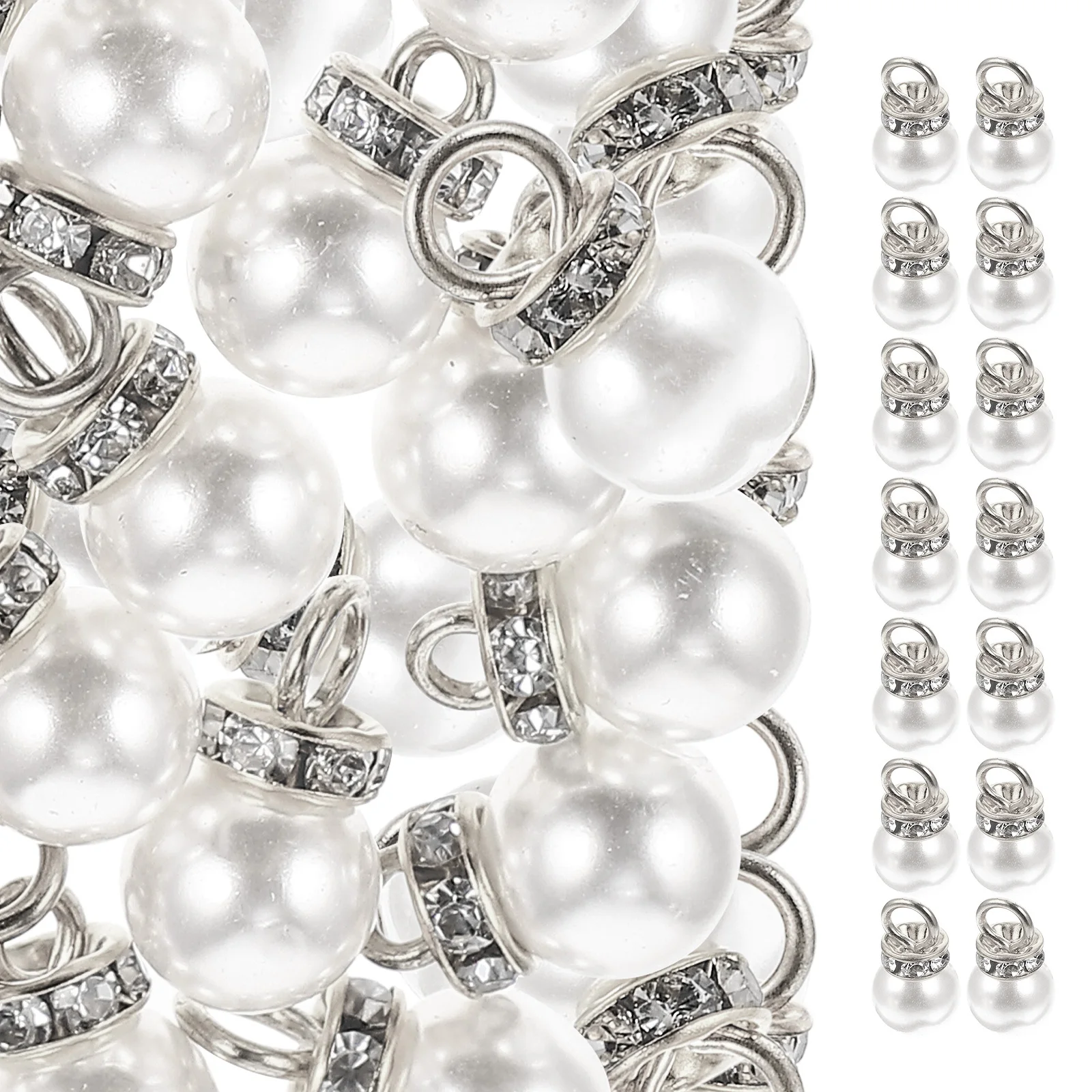 

100Pcs Imitation Pearl Charms Decorative Hanging Pendants for Jewelry Making DIY Earrings Necklaces Bracelets Bracelet Charms