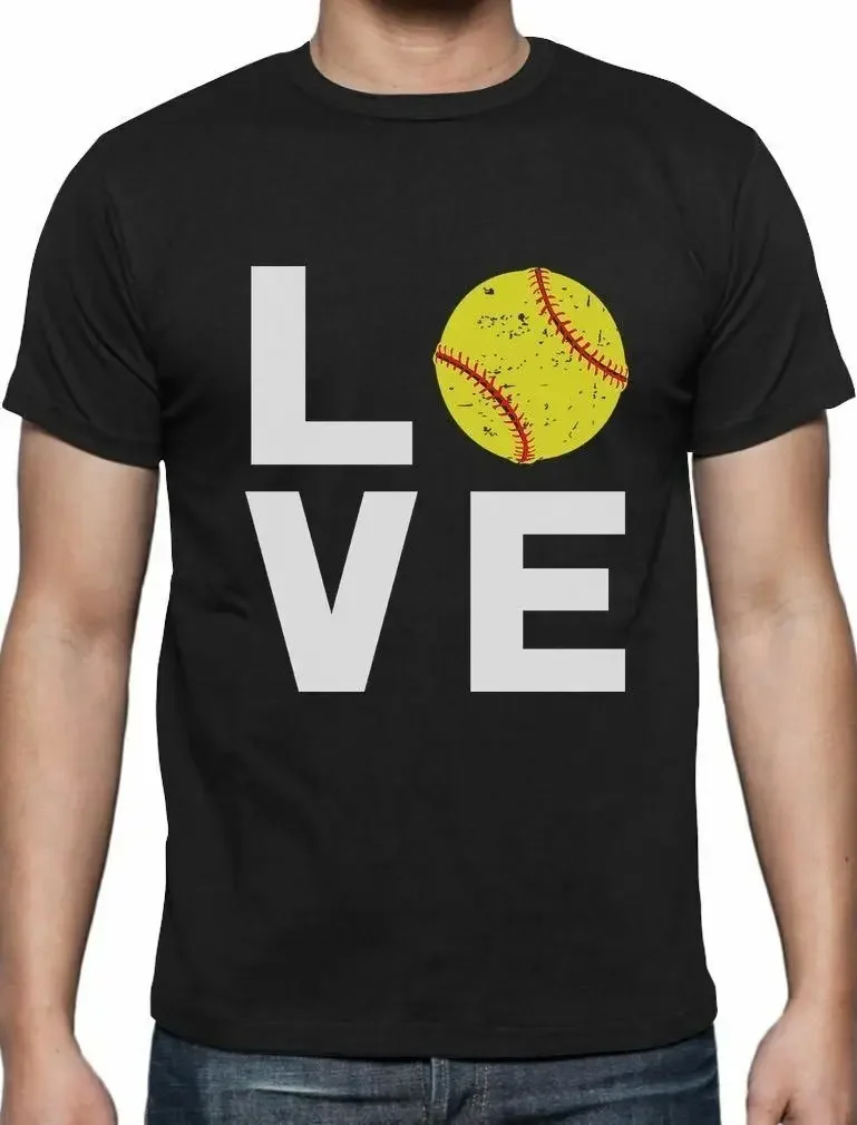 

Unique Love Softball Softball Fans Softball Player Gift T-Shirt. Summer Cotton Short Sleeve O-Neck Men's T Shirt New S-3XL